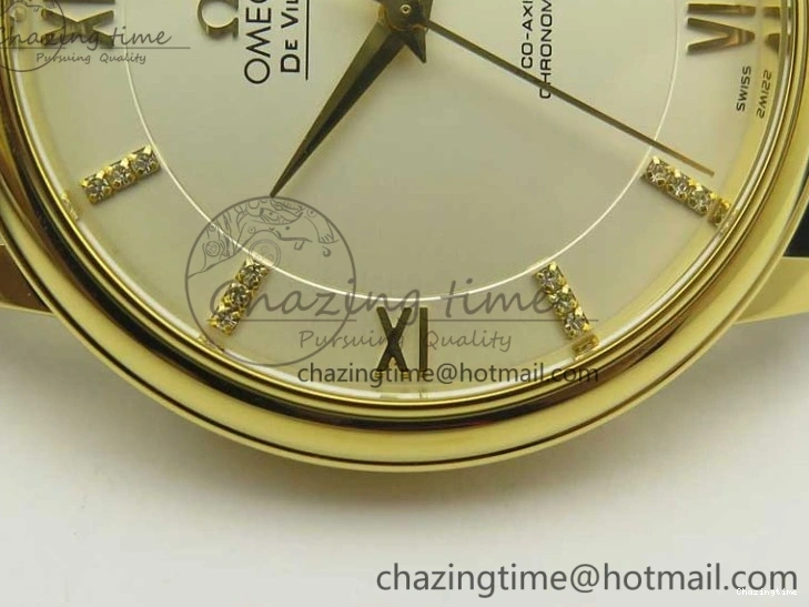 0111 De Ville YG MKF 1:1 Best Edition Silver Dial Diamonds Markers on Black Leather Strap MIYOTA 9015 V Flexible 8046